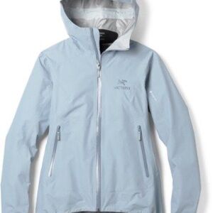 Hooded Zeta JACKET WOMEN’s Zephyr blue Gortex waterproof PACLITE PLUS